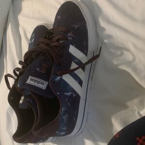 Adidas Navy and White Casual Sneakers